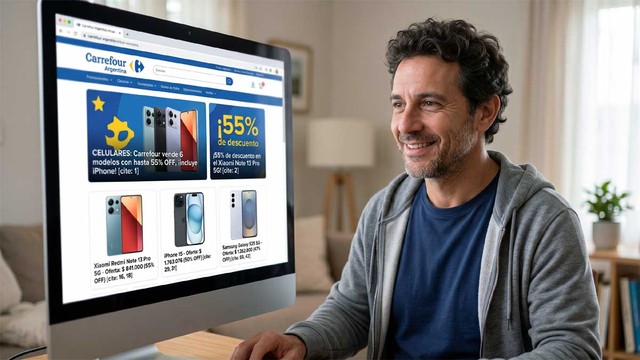 Un supermercado liquida celulares Samsung, Xiaomi y iPhone con descuentos de hasta 55%