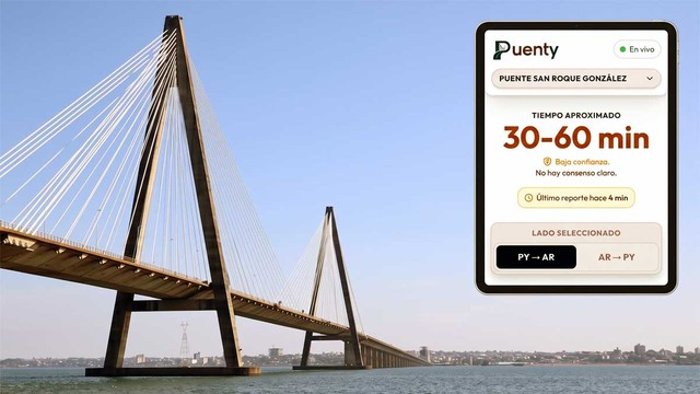Un aplicativo web puso fin a la incertidumbre en el puente entre Posadas y Encarnación