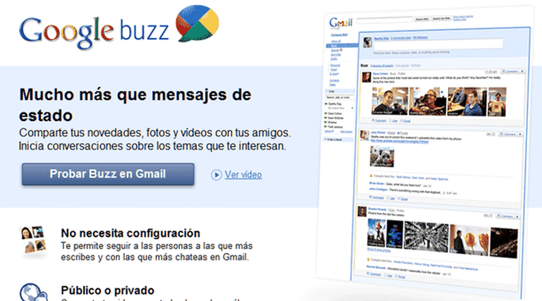 Google lanza Buzz para pelear el dominio de redes sociales a Facebook y Twitter