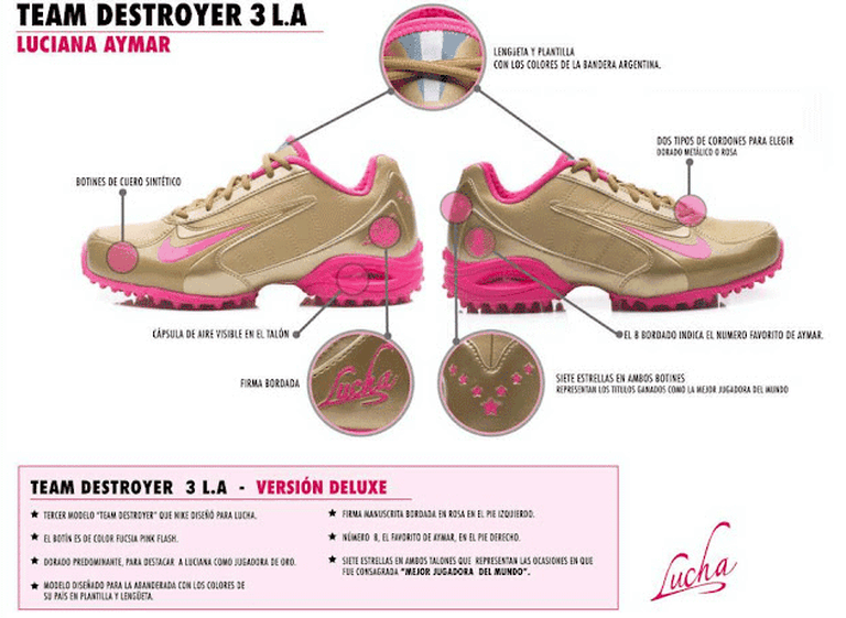 Aquí­ están, estos son los botines de Nike que usará "Lucha" Aymar para jugar en Londres