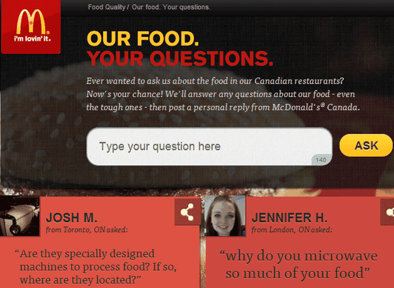 McDonalds responde todo: lanzó una web en la que contesta lo que sus clientes quieren saber