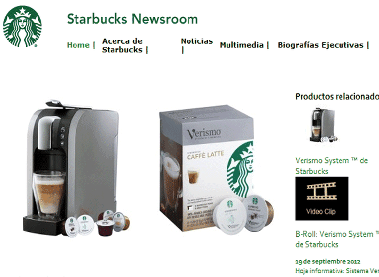 Starbucks se lanza oficialmente al tentador mercado del café en cápsulas