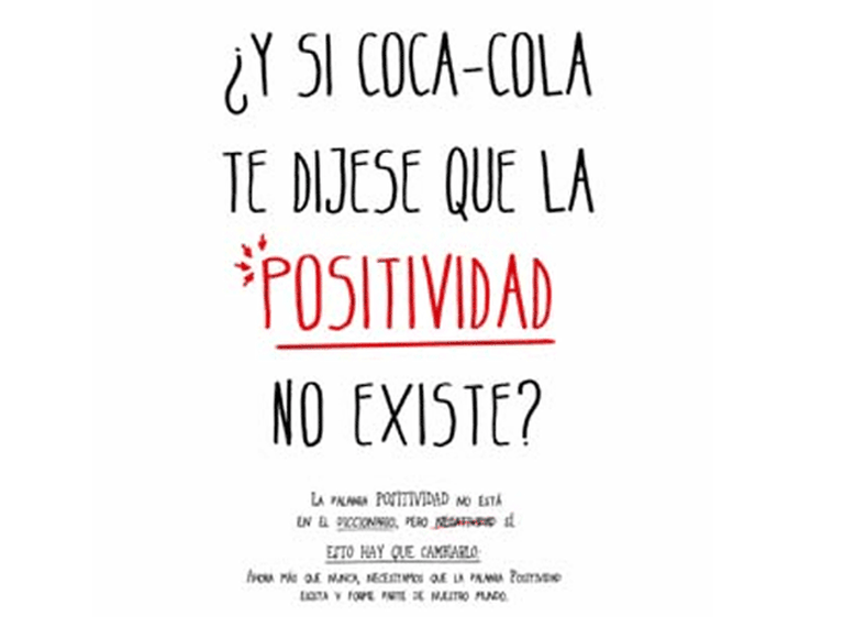 Coca-Cola lanza una campaña para conseguir que "positividad" entre en el diccionario de la RAE