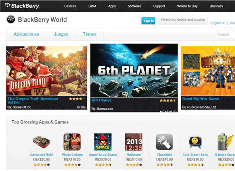 La tienda de aplicaciones de Blackberry cambia de imagen y nombre