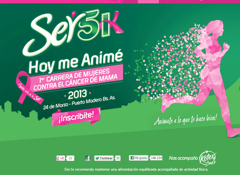 Ser desafí­a a las mujeres a animarse correr su "Carrera Ser5K"