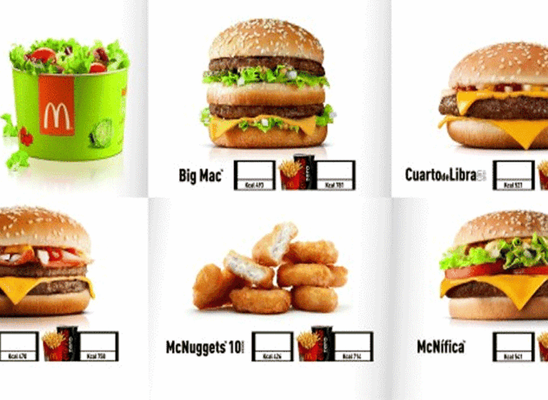En Uruguay, McDonald's comenzó a informar las calorí­as de sus productos