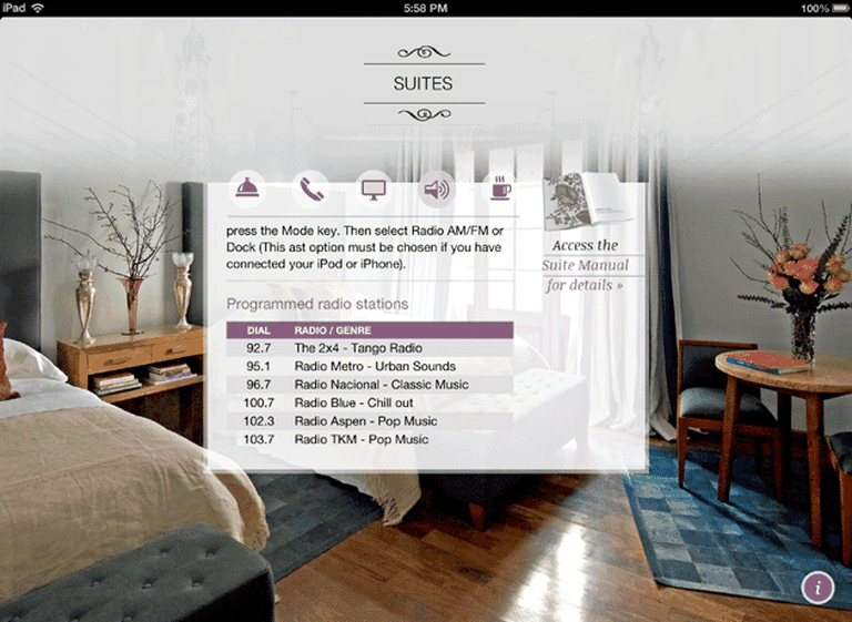 Un hotel de Buenos Aires entrega a sus huéspedes una iPad con aplicaciones propias