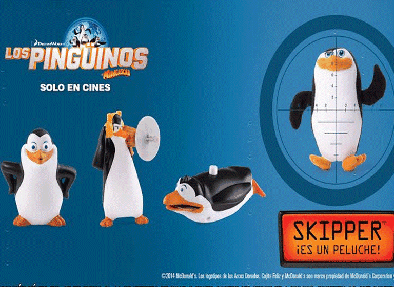 McDonald's renueva su Cajita Feliz con los pingí¼inos de Madagascar