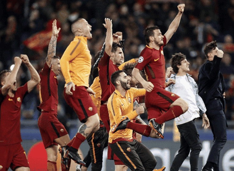 La Roma se dispara en Bolsa después de ganar al Barcelona y dejarlo fuera de la Champions