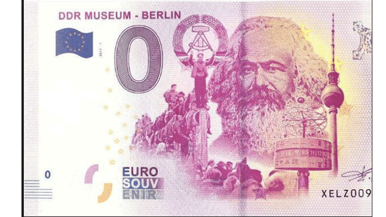 Furor por el billete de cero euro con la cara de Karl Marx