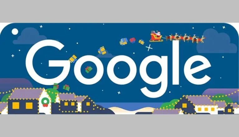 Google celebra la Navidad con el viaje de Papá Noel en el Doodle