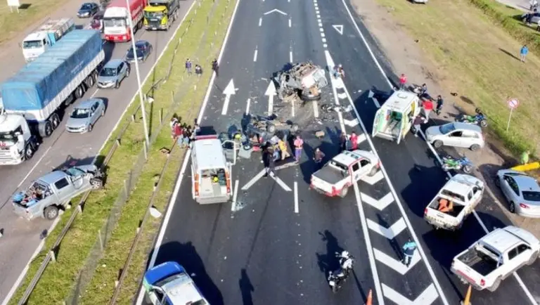 Impactante accidente en Panamericana: un muerto y siete heridos en un choque múltiple