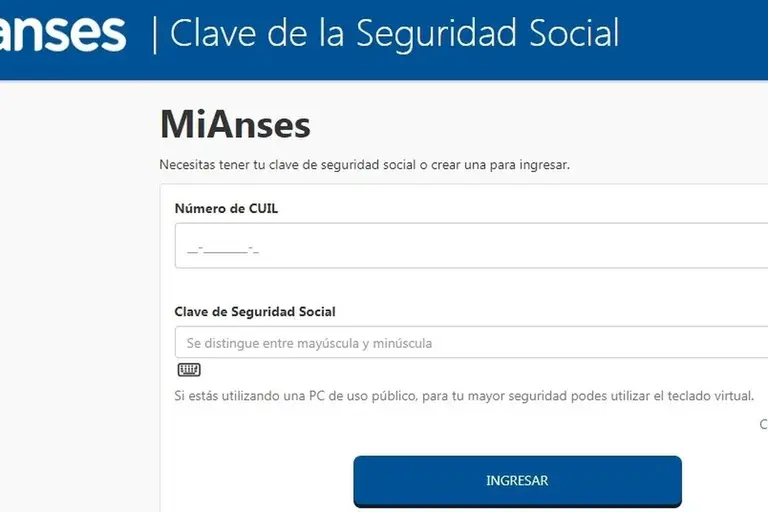ANSES permite sacar la clave de seguridad social online: paso a paso, cómo hacerlo