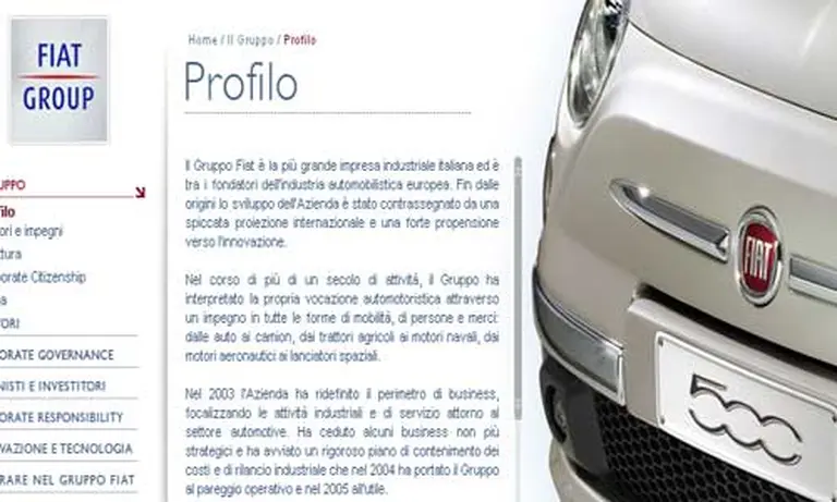 El grupo Fiat tiene un nuevo rostro en la web