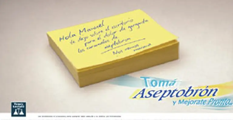 Aseptobrón presenta campaña para gráfica, radio y ví­a pública