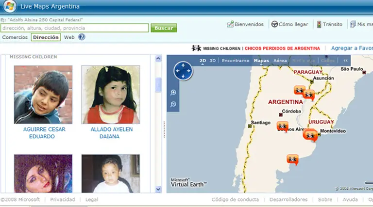 Utilizarán mapas de Microsoft para buscar a niños perdidos