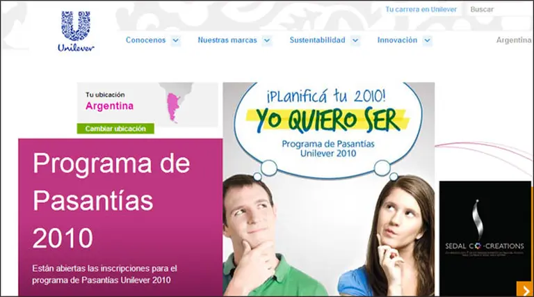 Unilever lanzó su programa de pasantí­as 2010 a través de la web