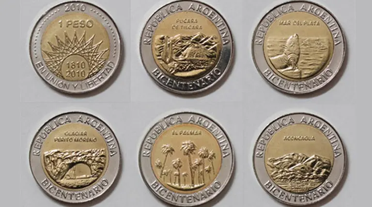 A partir de mañana circularán las "monedas del Bicentenario"