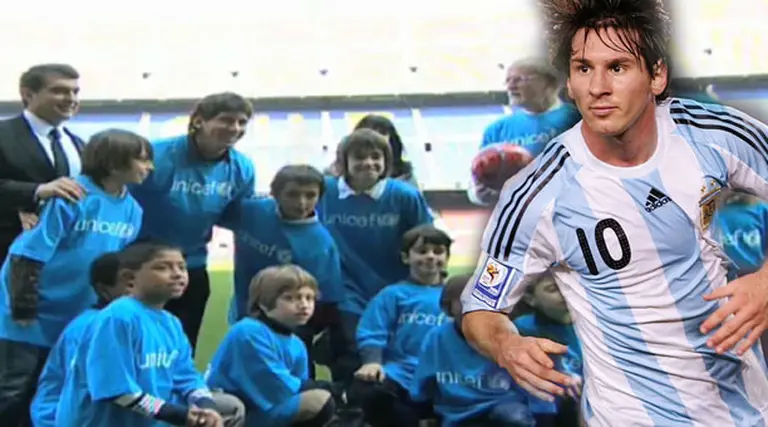 UNICEF aprovechó la fiebre mundialista y filmó una publicidad con Messi