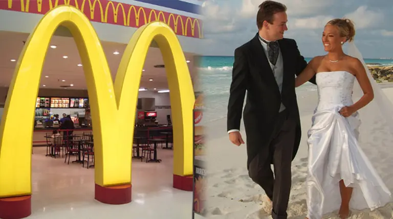 Más allá de sus fronteras: McDonald's organizará banquetes de boda