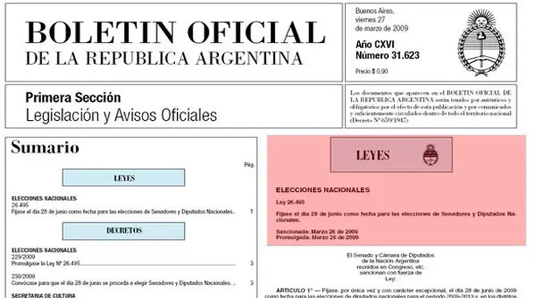 El Gobierno dispuso el acceso libre y gratuito al Boletí­n Oficial ví­a web