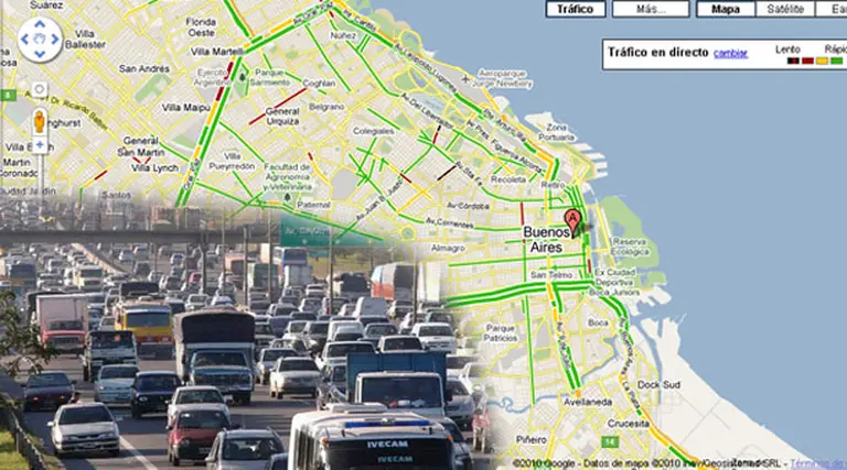 Ahora se puede conocer el estado del tránsito a través de Google Maps