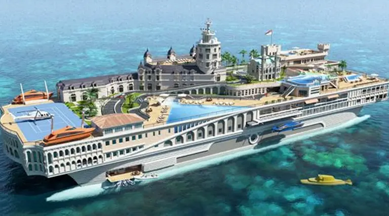 Diseñan un "superyate" que es una copia perfecta del Principado de Mónaco