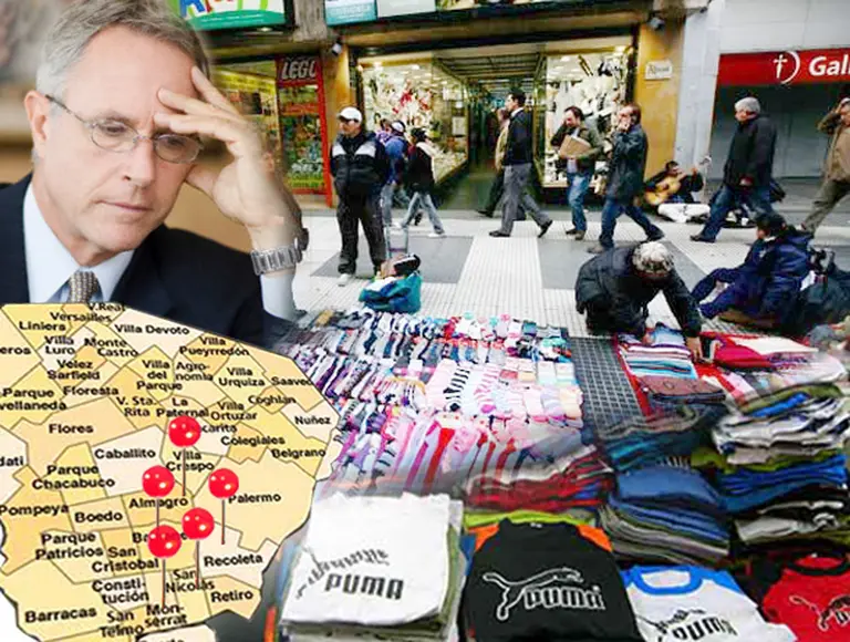 Conozca el "mapa" de la piraterí­a y la venta ilegal en Buenos Aires