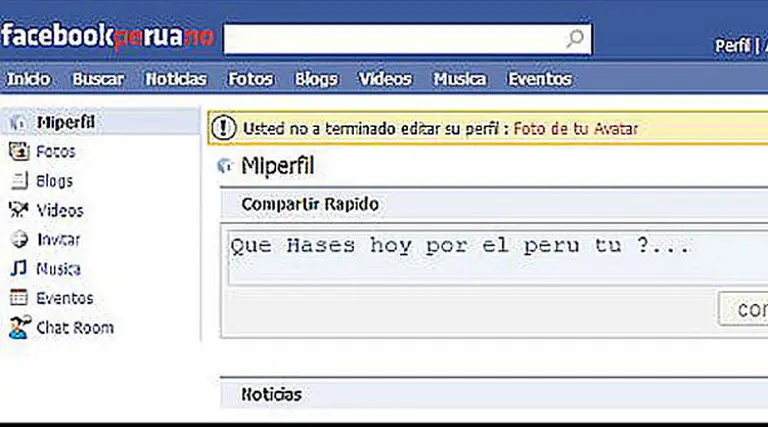 Insólito: en Perú apareció una versión local de Facebook