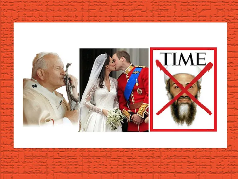 Tres "B" favorecen el marketing del primer mundo: Bin Laden, Boda y Beatificación