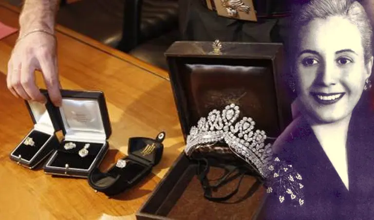 Las joyas de Eva Perón, recuperadas en Italia