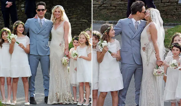 Kate Moss celebró su casamiento y el descontrol fue la nota central de la fiesta