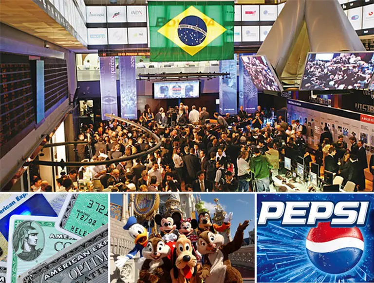 Pepsico, Walt Disney y American Express desembarcan en el Bovespa