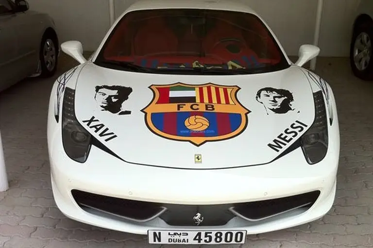 El fanatismo por el Barcelona y por Messi llegó a Ferrari