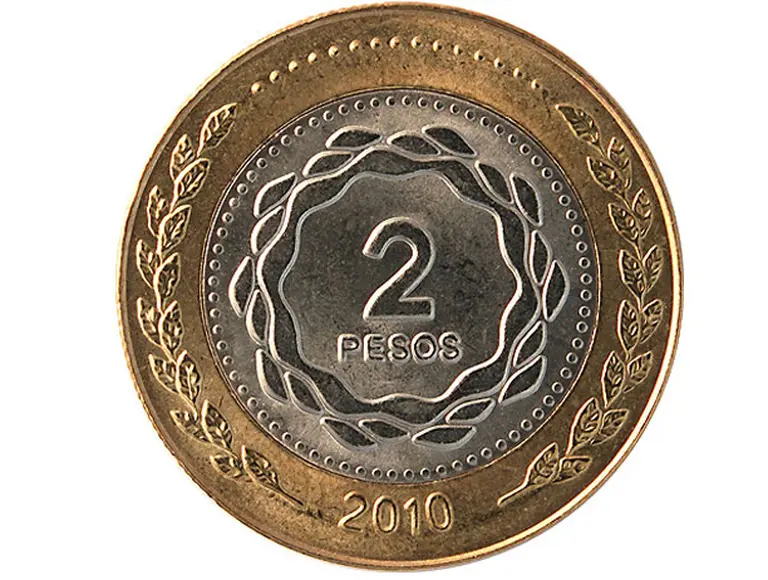 Las nuevas monedas de dos pesos comenzarán a circular el próximo lunes