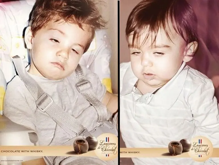 Polémica por una publicidad que utiliza bebés "borrachos"