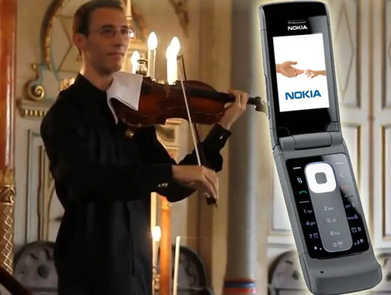 La conocida melodí­a de Nokia irrumpió en un concierto clásico