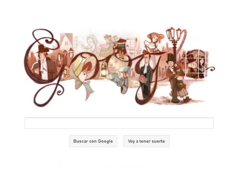 Google recuerda a Dickens con un doodle de sus personajes