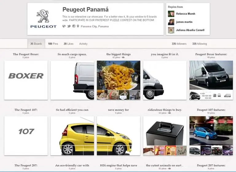 Peugeot "para armar": la automotriz presentó un rompecabezas en Pinterest