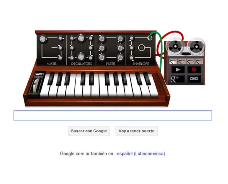 Con un "doodle" musical Google homenajea al padre del sintetizador, Robert Moog