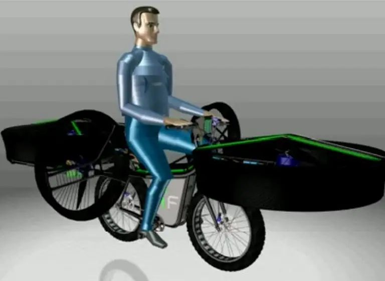 Desarrollan la primera bicicleta voladora que alcanzará los 50km/h y 5 metros de altura