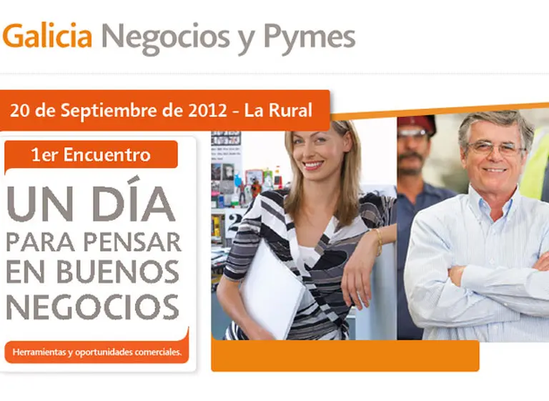 "Un dí­a para pensar en buenos negocios": hoy Galicia transmite un evento para emprendedores