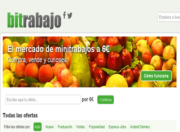 En España lanzan una web para ofrecer y contratar "minitrabajos" por 6 euros