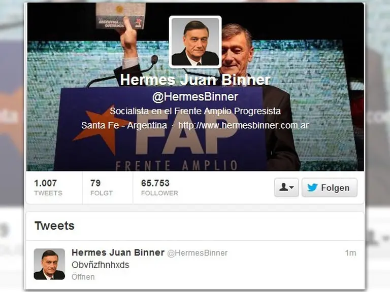 Curioso tuit de Hermes Binner fue el tema más comentado en la red social