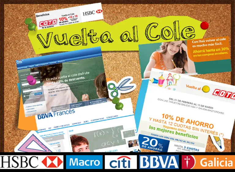 Sin poder publicitar las promos del súper, bancos ponen fichas en rebajas para la "vuelta al cole"