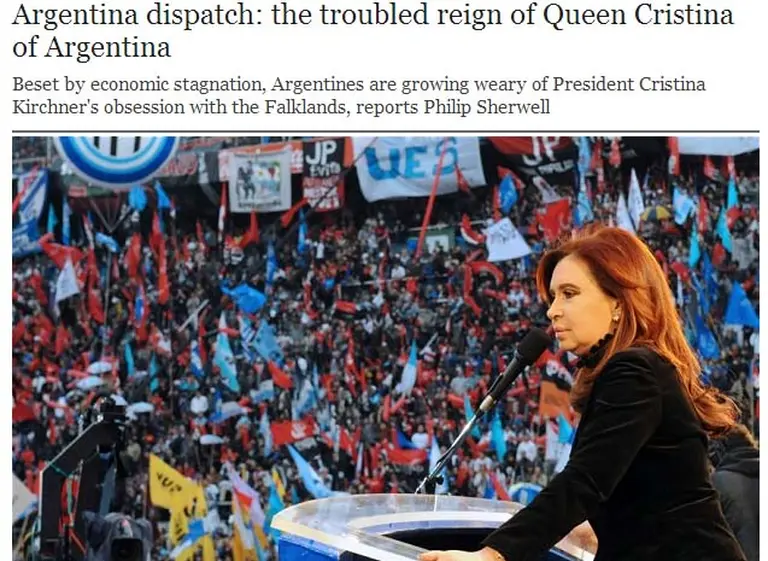 Un diario inglés asegura que "el reinado de Cristina está en problemas"