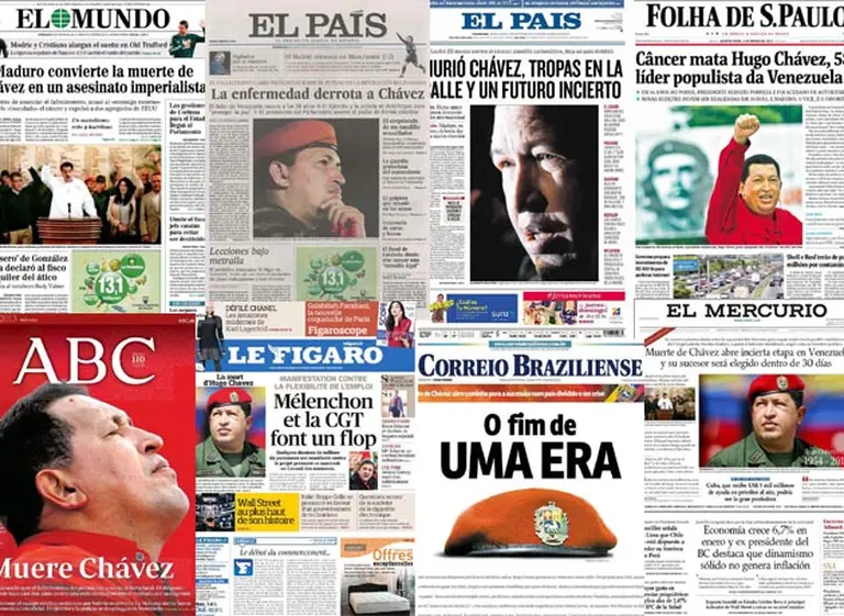 Venezuela sin Chávez, en las tapas de los principales diarios del mundo