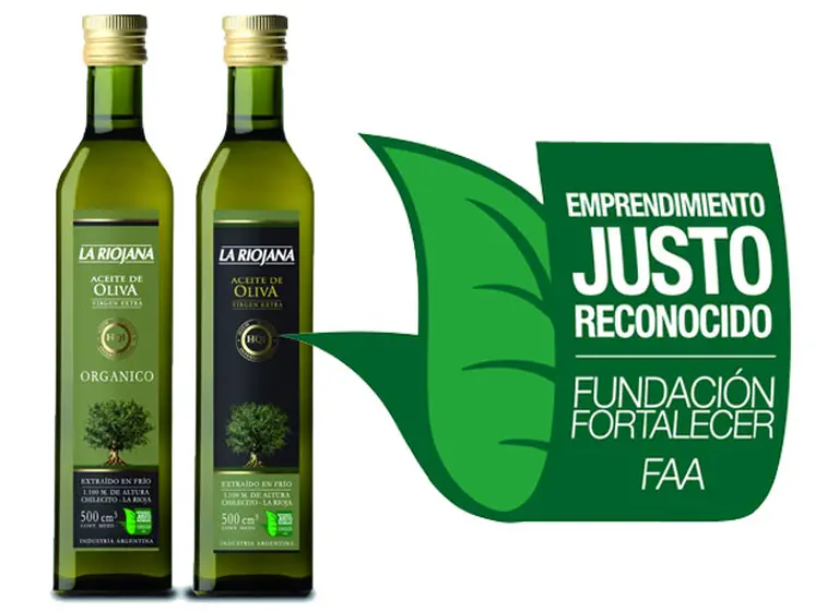 La Riojana certificó sus aceites de oliva con el sello "Emprendimiento Justo Reconocido"