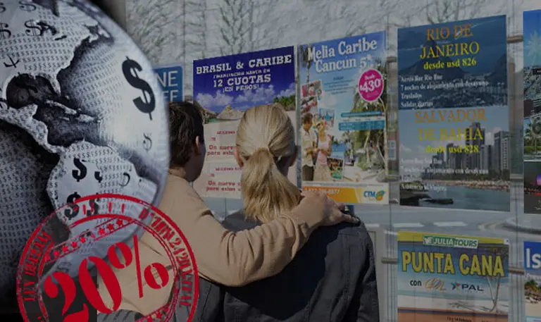 Agencias de turismo cobran el recargo del 20% a los que pagaron antes y viajan ahora