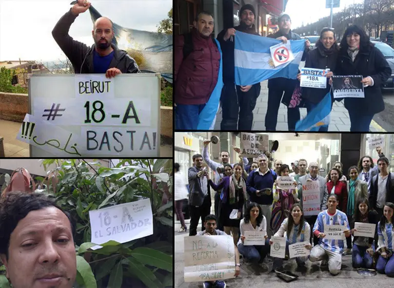 Las cacerolas del 18A sonaron en varias ciudades del mundo